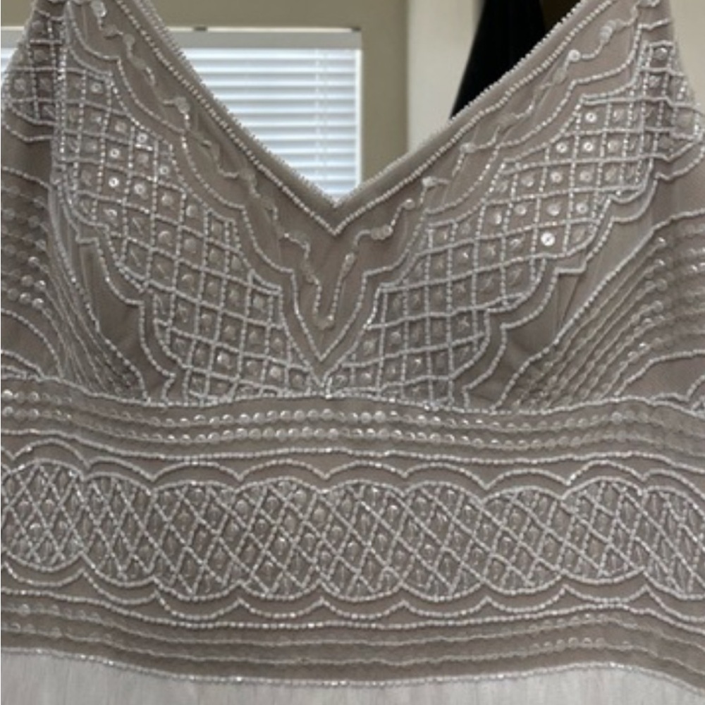 Adrianna Papell Sleeveless Beaded Tulle Gown - Picture 3 of 4